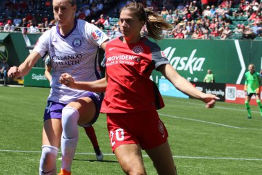 ABD, Oregon, Portland - 15 Nisan 2018: kadın futbol oyunu Providence Park