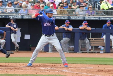 Logan Forsythe 2nd basemen for the Texas Rangers at Peoria Sports Complex in Peoria,AZ  USA March 7,2019. clipart