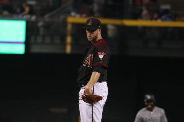Phoenix Chase Field Arizona Diamondbacks için Merrill Kelly sürahi, Az / Amerika Nisan 13,2019.
