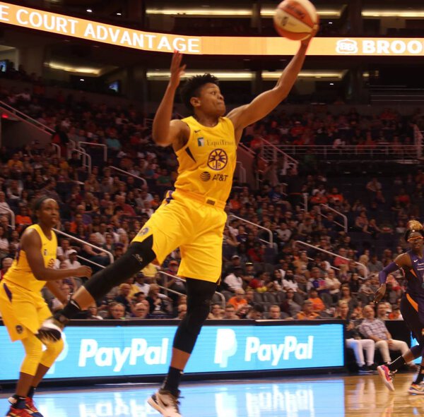 Alana Beard guard for the Los Angles Sparks at Talking Stick Resort Arena June 23,2018.