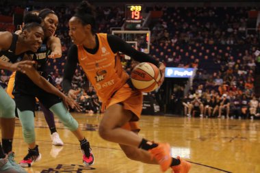 Phoenix Talking Stick Resort Arena'da Phoenix Mercury için Briann Ocak bekçi,Az / Abd Temmuz 5,2019.