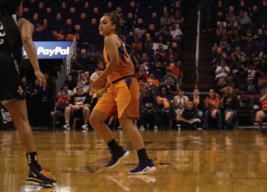 Phoenix Talking Stick Resort Arena'da Phoenix, Az / Abd Temmuz 5,2019 de Phoenix Mercury için Brittney Griner merkezi.