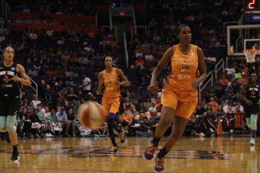 Phoenix Talking Stick Resort Arena'da New York Liberty için Asya Durr bekçi,Az /Abd Temmuz 5,2019.