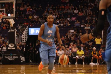 Phoenix, Arizona, ABD, 7 Temmuz 2019: Phoenix Mercury ve Atlanta Dream basketbol maçı  