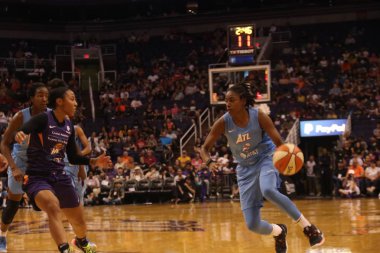 Phoenix, Arizona, ABD, 7 Temmuz 2019: Phoenix Mercury ve Atlanta Dream basketbol maçı  