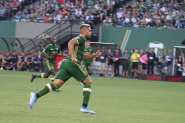 Oregon, Amerika Birleşik Devletleri - 23 Ağustos 2019 : Portland Timbers için Bill Tuiloma defans Portland Providence Park'ta