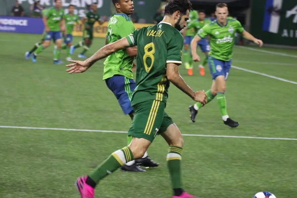 Oregon, Amerika Birleşik Devletleri - 23 Ağustos 2019 : Diego Valeri Portland Providence Park'ta Portland Timbers orta saha oyuncusu