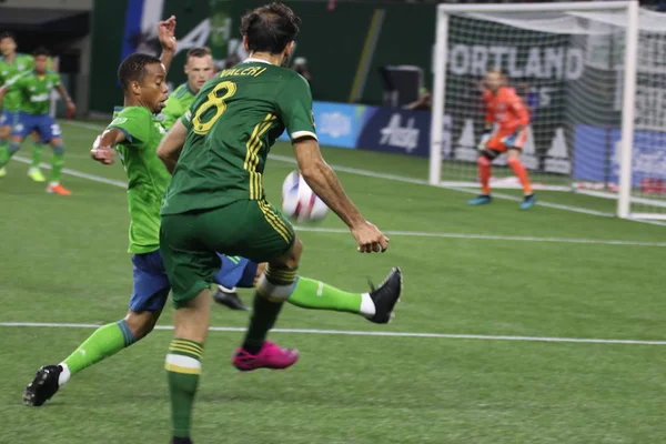 Oregon, Amerika Birleşik Devletleri - 23 Ağustos 2019 : Diego Valeri Portland Providence Park'ta Portland Timbers orta saha oyuncusu