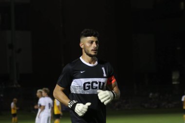 George Tasouris, Grand Cnyon Üniversitesi Lopes kalecisi Phoenix'teki Gcu Futbol Stadyumu'nda,Az/Usa 30 Ağustos 2019.