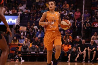 Phoenix 'teki Talking Stick Resort Arena' da basketbol maçı, AZ / USA Eylül 8.2019.