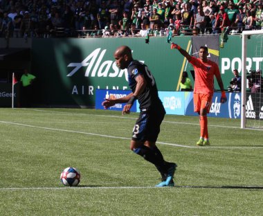 Magnus Eriksson, Portland 'daki Providence Park' taki San Jose depremlerinde orta saha oyuncusu..