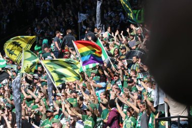 Portland 'daki Providence Park' taki keresteciler ordusu ya da 6 Ekim 2019.