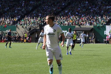  Portland Providence Park 'ta Portland Timbers' ın Jorge Villafaa defans oyuncusu..