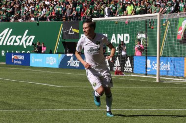  Portland Providence Park 'ta Portland Timbers' ın Jorge Villafaa defans oyuncusu..