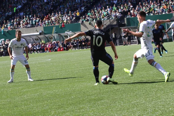 Cristian Espinoza Pomocnik San Jose Trzęsienia Ziemi Providence Park Portland — Zdjęcie stockowe