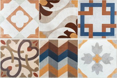 Arkaplan ve tasarımlar veya dekorasyon için güzel renkli desenler paneli