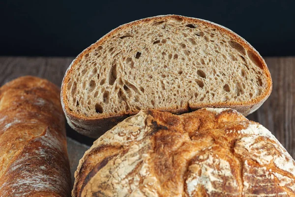 Textura de pan hecha de harina de centeno —  Fotos de Stock