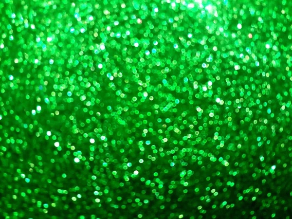 Blurred Glitter Light Wallpaper Small Green White Bokeh Light Abstract — 图库照片