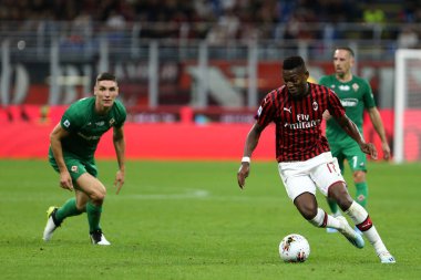 Milano, İtalya. 29 Eylül 2019. İtalyan Serie A. Ac Milan Acf Fiorentinine 'e karşı. Ac Milan' dan Rafael Leao.  .