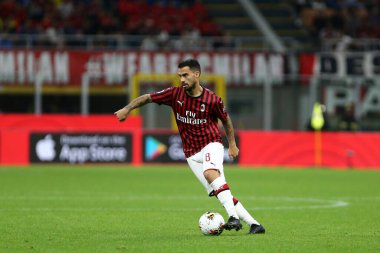 Milano, İtalya. 29 Eylül 2019. İtalyan Serie A. Ac Milan Acf Fiorentina.Milan 'a karşı.  .