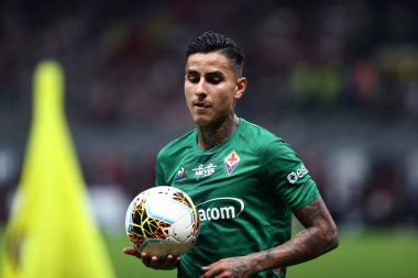 Milano, İtalya. 29 Eylül 2019. İtalyan Serisi A. Ac Milan Acf Fiorentina.Ac Fiorentina 'dan Erick Pulgar' a karşı.   .