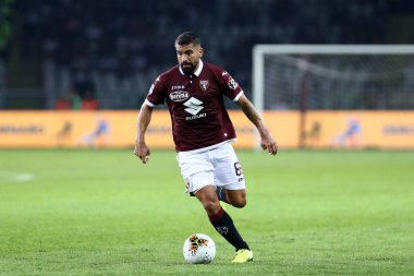 Torino, İtalya - 16 Eylül 2019. İtalyan Serie A. Torino Fc Torino FC 'den Lecce. Tomas Rincon' a karşı.   .