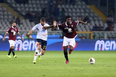 Torino, İtalya - 16 Eylül 2019. İtalyan Serie A. Torino Fc, Torino FC 'den Lecce .Soualiho Meite' ye karşı.   