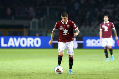 Torino, İtalya - 16 Eylül 2019. İtalyan Serie A. Torino Fc Torino FC 'den Lecce. Daniele Baselli' ye karşı.   .