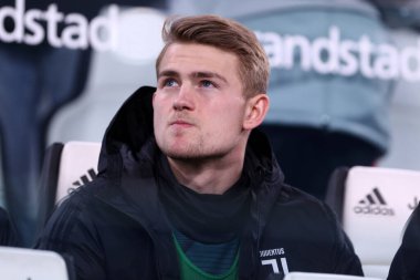 Torino, İtalya. 22 Ocak 2020. Coppa Italia 'da. Juventus Fc Roma 'ya karşı. Juventus FC 'den Matthijs de Ligt  .