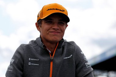 Monza, İtalya. 6-8 Eylül 2019. İtalya Formula 1 Grand Prix 'si. McLaren F1 takımından Lando Norris İtalya Formula 1 Grand Prix 'sinde
