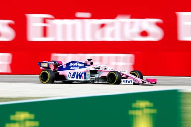 Monza, İtalya. 6-8 Eylül 2019. İtalya Formula 1 Grand Prix 'si. İtalya Formula 1 Grand Prix 'sinde SportPesa Yarış Noktası F1 Takımı' ndan Sergio Perez