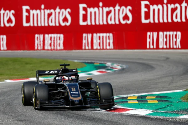 Monza Włochy Września 2019 Formuła Grand Prix Włoch Romain Grosjean — Zdjęcie stockowe