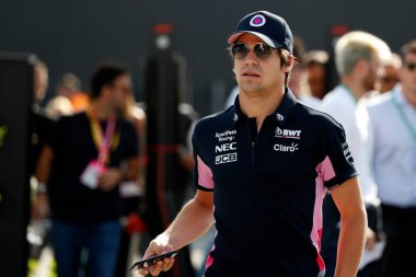 Monza, İtalya. 6-8 Eylül 2019. İtalya Formula 1 Grand Prix 'si. SportPesa Yarış Noktası F1 Takımı 'ndan Lance Stroll İtalya' nın F1 Grand Prix 'sinde çayırda