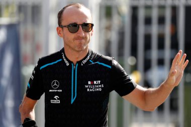 Monza, İtalya. 6-8 Eylül 2019. İtalya Formula 1 Grand Prix 'si. ROKiT Williams Yarışları 'ndan Robert Kubica İtalya' nın F1 Grand Prix 'si sırasında otlakta