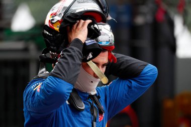 Monza, İtalya. 6-8 Eylül 2019. İtalya Formula 1 Grand Prix 'si. McLaren F1 takımından Carlos Sainz Jr İtalya F1 Grand Prix antrenmanı sırasında pistte.