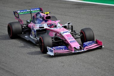 Monza, İtalya. 6-8 Eylül 2019. İtalya Formula 1 Grand Prix 'si. İtalya F1 Grand Prix elemeleri sırasında SportPesa Yarış Noktası F1 Takımı 'ndan Lance Stroll