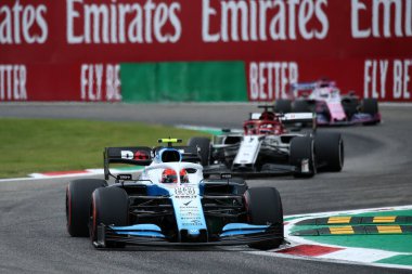 Monza, İtalya. 6-8 Eylül 2019. İtalya Formula 1 Grand Prix 'si. ROKiT Williams Racing 'den Robert Kubica İtalya F1 Grand Prix antrenmanı sırasında pistte