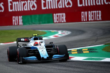 Monza, İtalya. 6-8 Eylül 2019. İtalya Formula 1 Grand Prix 'si. ROKiT Williams Racing 'den Robert Kubica İtalya F1 Grand Prix antrenmanı sırasında pistte