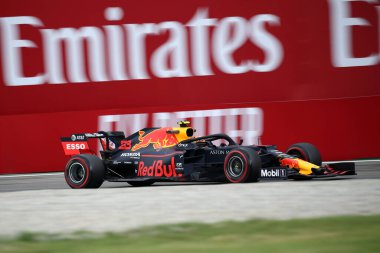 Monza, İtalya. 6-8 Eylül 2019. İtalya Formula 1 Grand Prix 'si. Aston Martin Red Bull Yarışı 'ndan Alexander Albon İtalya F1 Grand Prix antrenmanı sırasında pistte