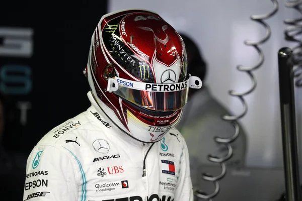 Monza Włochy Września 2019 Formuła Grand Prix Włoch Lewis Hamilton — Zdjęcie stockowe
