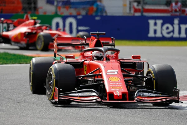 Monza Italia Septiembre 2019 Gran Premio Fórmula Italia Sebastian Vettel — Foto de Stock