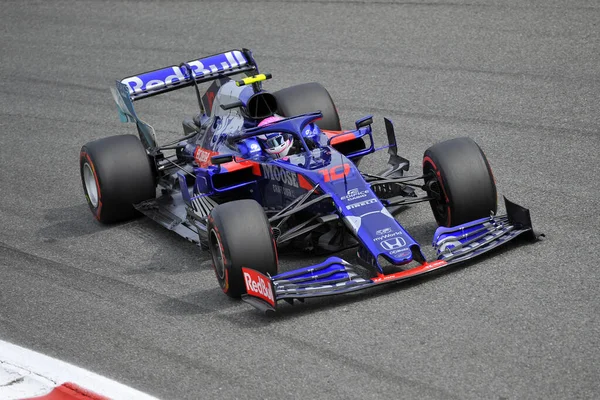 意大利蒙扎 2019年9月6日至8日 意大利一级方程式赛车大奖赛红牛Toro Rosso Honda的Pierre Gasly在意大利F1大奖赛预选赛中 — 图库照片