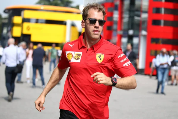 Monza Itália Setembro 2019 Grande Prémio Fórmula Itália Sebastian Vettel — Fotografia de Stock