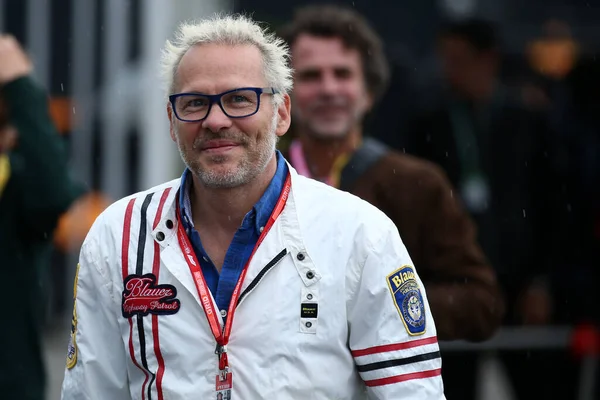 stock image Monza, Italy. 6-8 September 2019. Formula 1 Grand Prix of Italy. Jacques Villeneuve in the paddock during the F1 Grand Prix of Italy