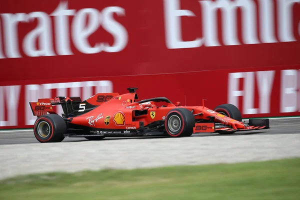 Monza Itália Setembro 2019 Grande Prémio Fórmula Itália Sebastian Vettel — Fotografia de Stock