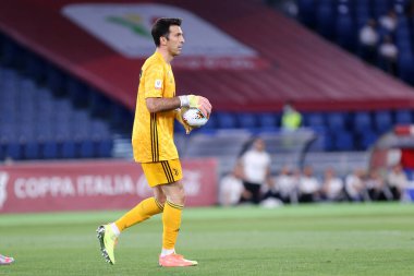 Roma. İtalya. 17 Haziran 2020. İtalya Kupası Finali. Ssc Napoli, Juventus Fc 'ye karşı. Juventus FC 'den Gianluigi Buffon iş başında .   