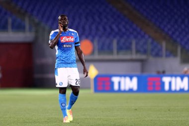 Roma. İtalya. 17 Haziran 2020. İtalya Kupası Finali. Ssc Napoli, Juventus Fc 'ye karşı. Ssc Napoli 'den Kalidou Koulibaly  .   