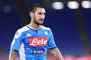 Roma. İtalya. 17 Haziran 2020. İtalya Kupası Finali. Ssc Napoli, Juventus Fc 'ye karşı. Ssc Napoli 'den Matteo Politano  .   