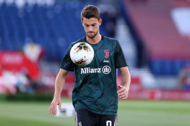 Roma. İtalya. 17 Haziran 2020. İtalya Kupası Finali. Ssc Napoli, Juventus Fc 'ye karşı. Juventus FC 'den Daniele Rugani iş başında. .   