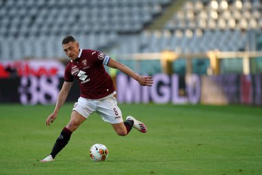 Torino. İtalya. 19 Haziran 2020. İtalyan Serisi A. Torino Fc Parma Calcio 'ya karşı. Torino FC 'den Andrea Belotti iş başında   .